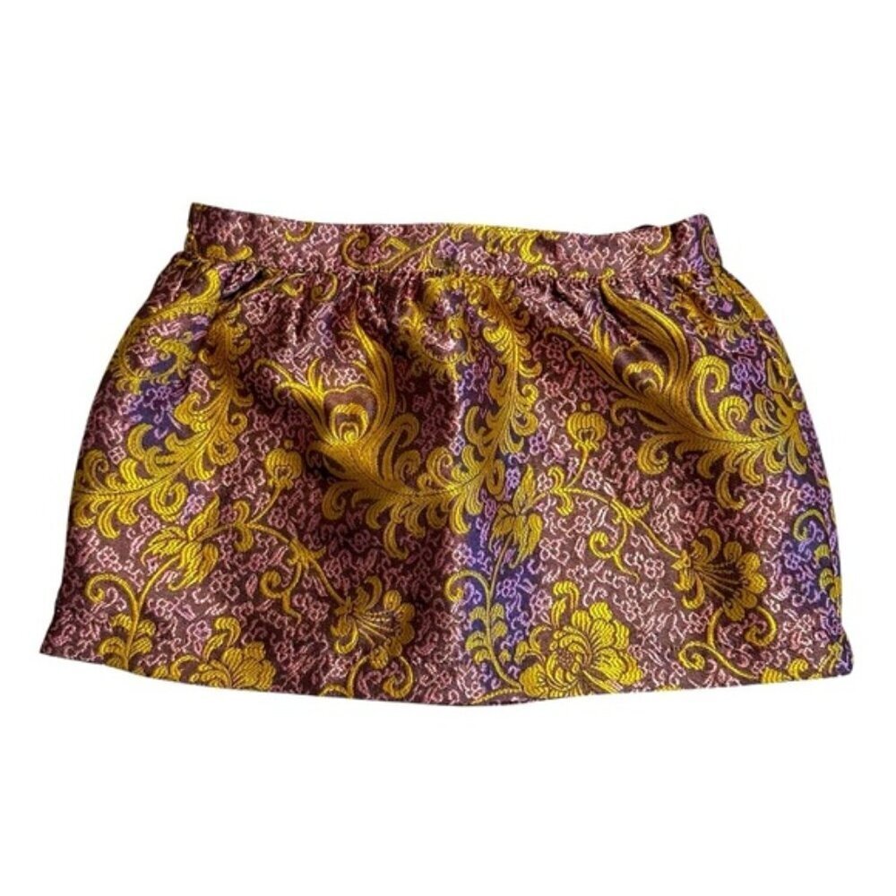 Peek | Little Girl Purple & Yellow Tapestry Skirt Size 6-12 months